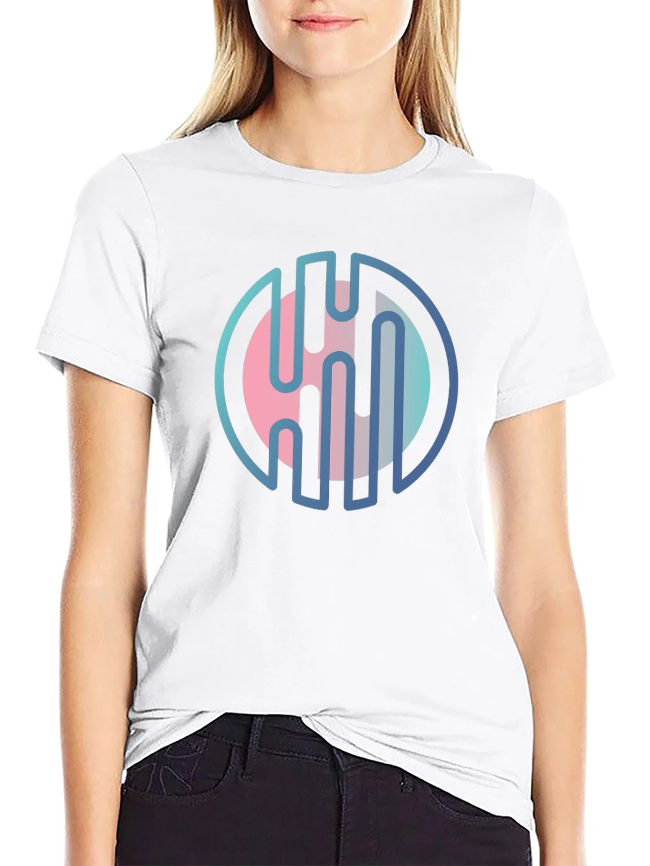 Abstract Circle Graphic Tee - Modern Design