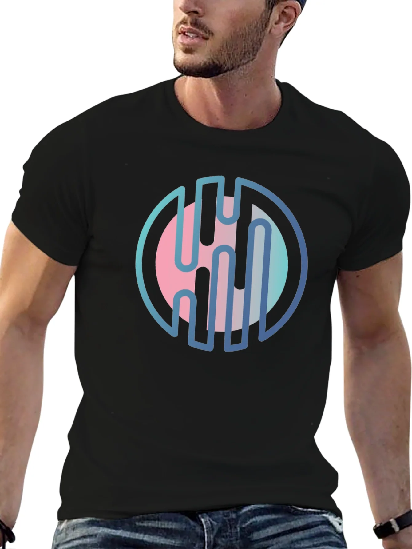 Abstract Circle Graphic Tee - Modern Design