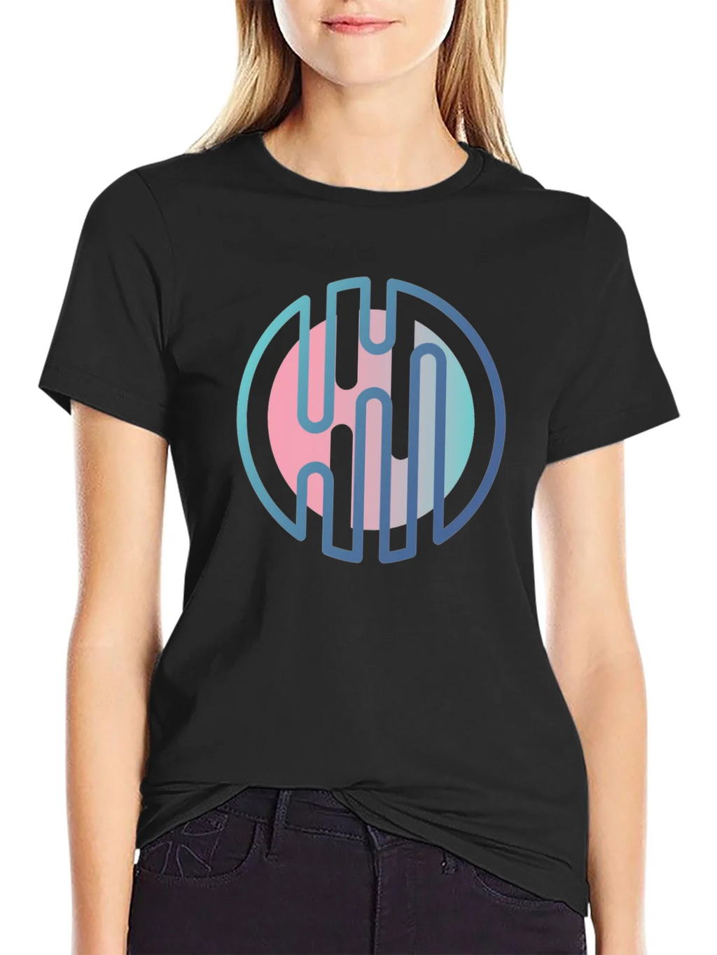 Abstract Circle Graphic Tee - Modern Design