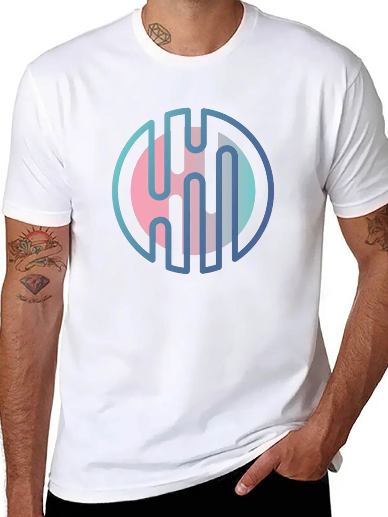 Abstract Circle Graphic Tee - Modern Design