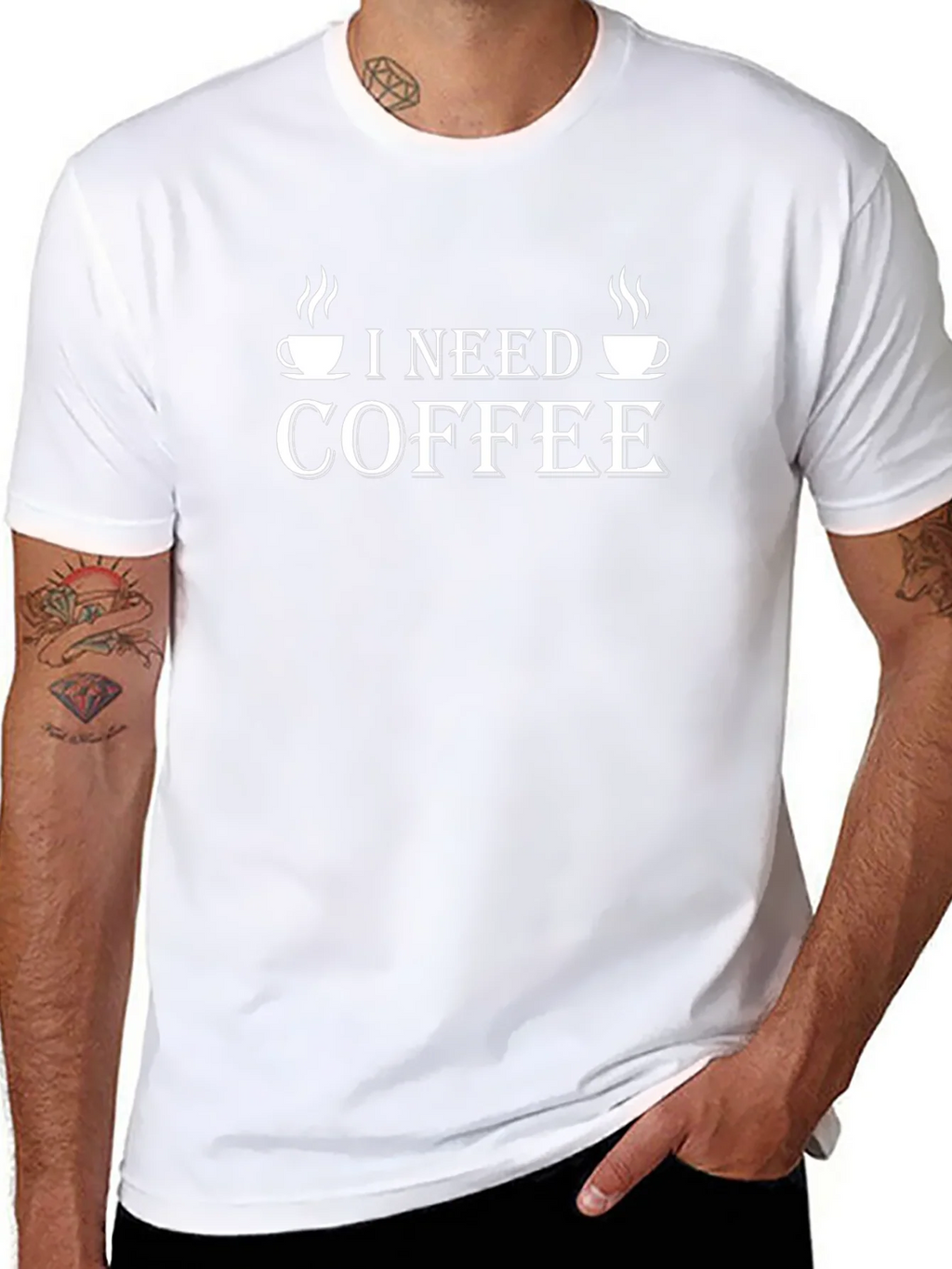 I Need Coffee Graphic T-Shirt -  Coffee Lover Tee