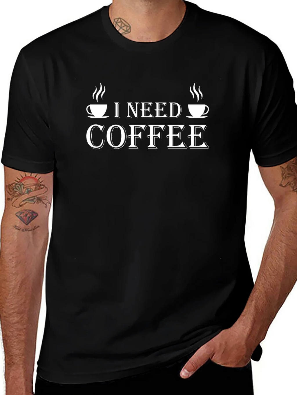 I Need Coffee Graphic T-Shirt -  Coffee Lover Tee