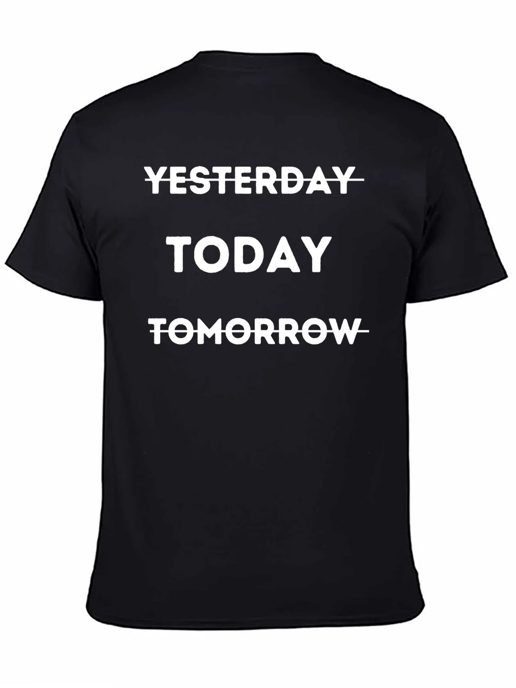Yesterday Today Tomorrow Graphic Tee - Black