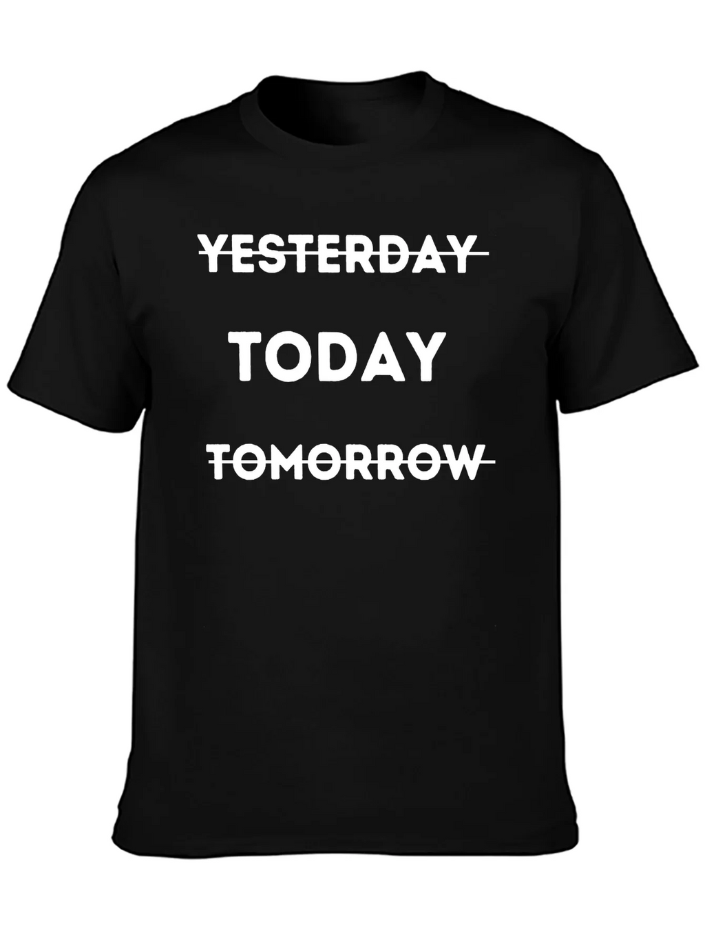 Yesterday Today Tomorrow Graphic Tee - Black