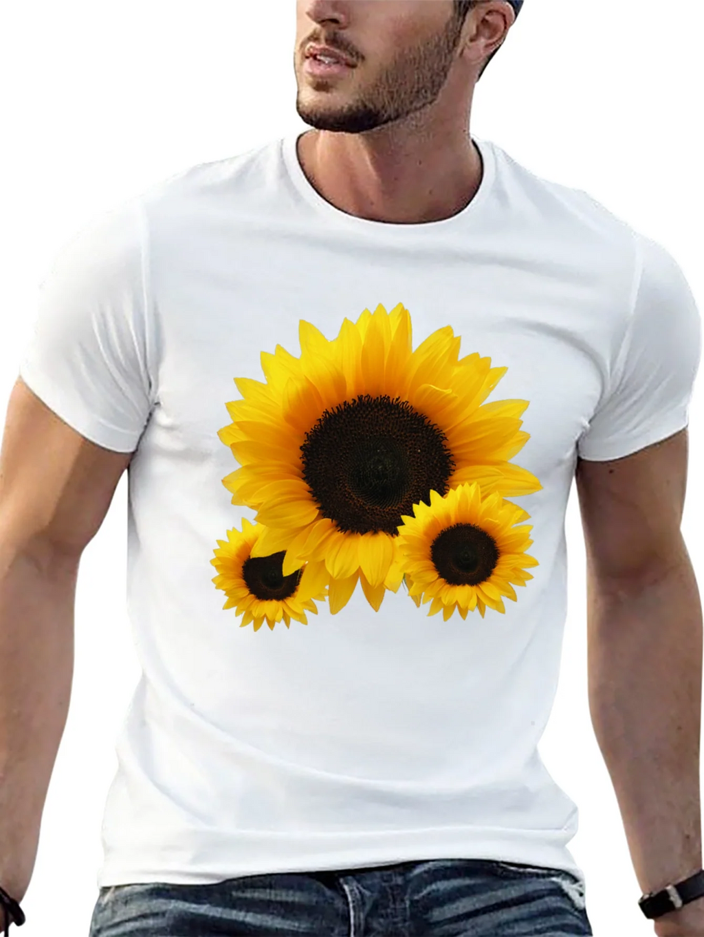 Sunflower Graphic Black Tee Shirt