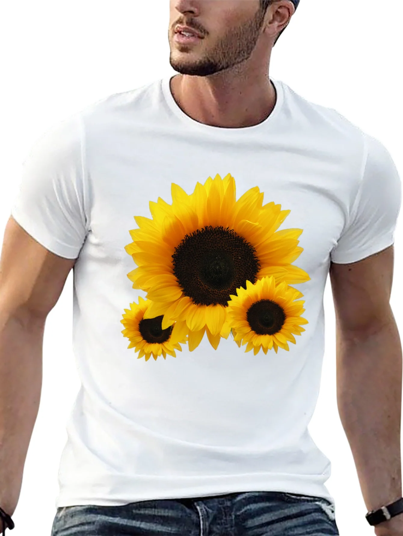 Sunflower Graphic Black Tee Shirt