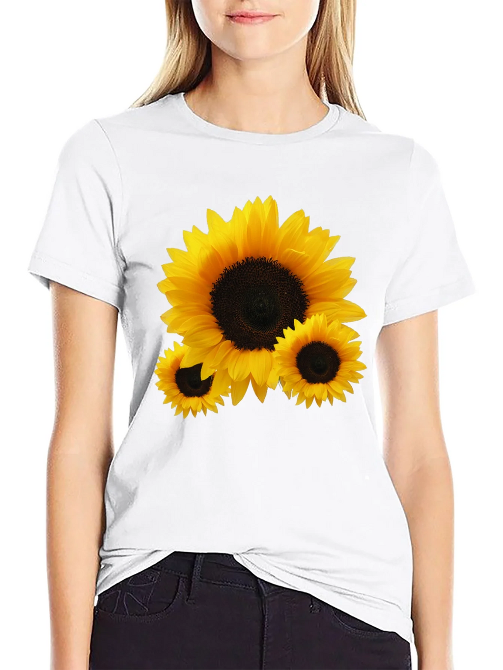 Sunflower Graphic Black Tee Shirt