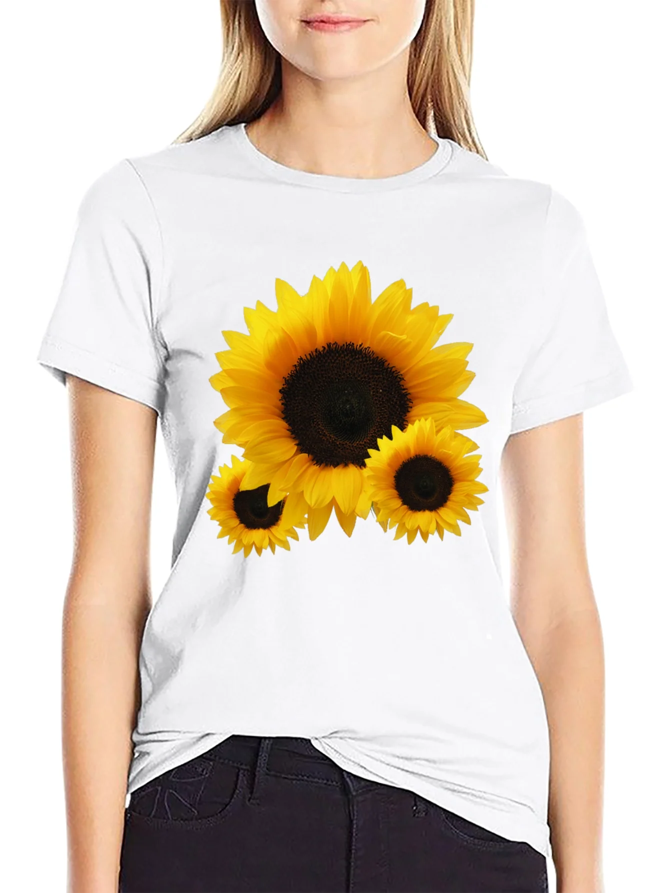 Sunflower Graphic Black Tee Shirt