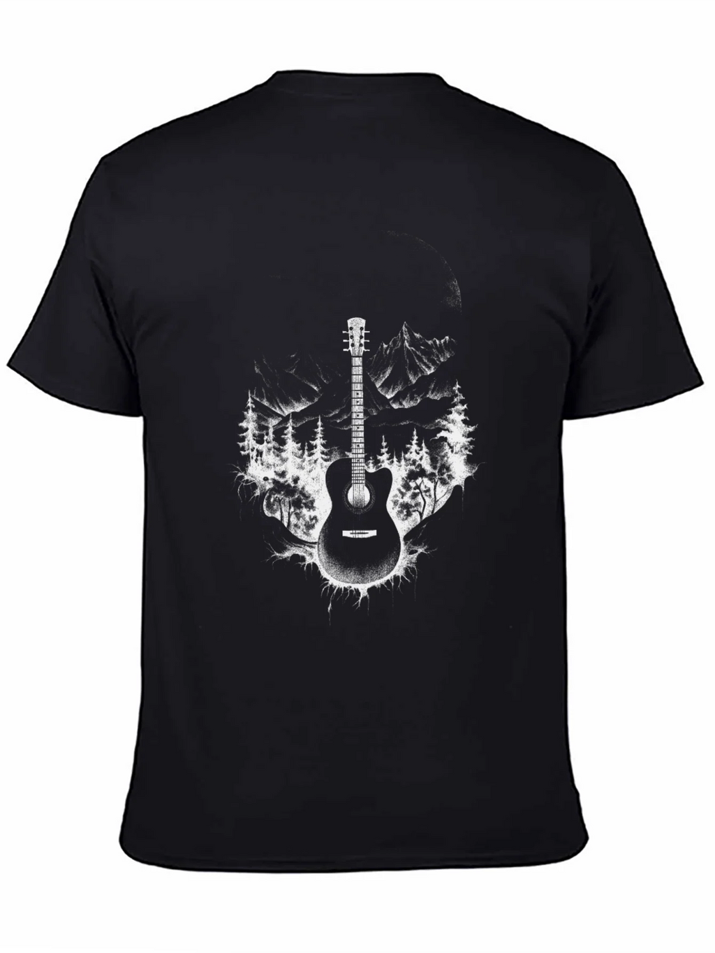 Guitar Mountain T-Shirt - Black Graphic Tee