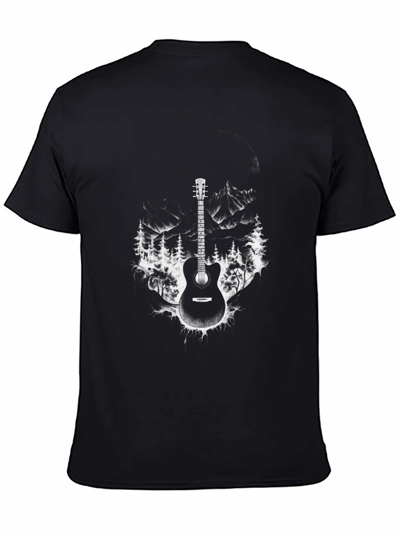 Guitar Mountain T-Shirt - Black Graphic Tee
