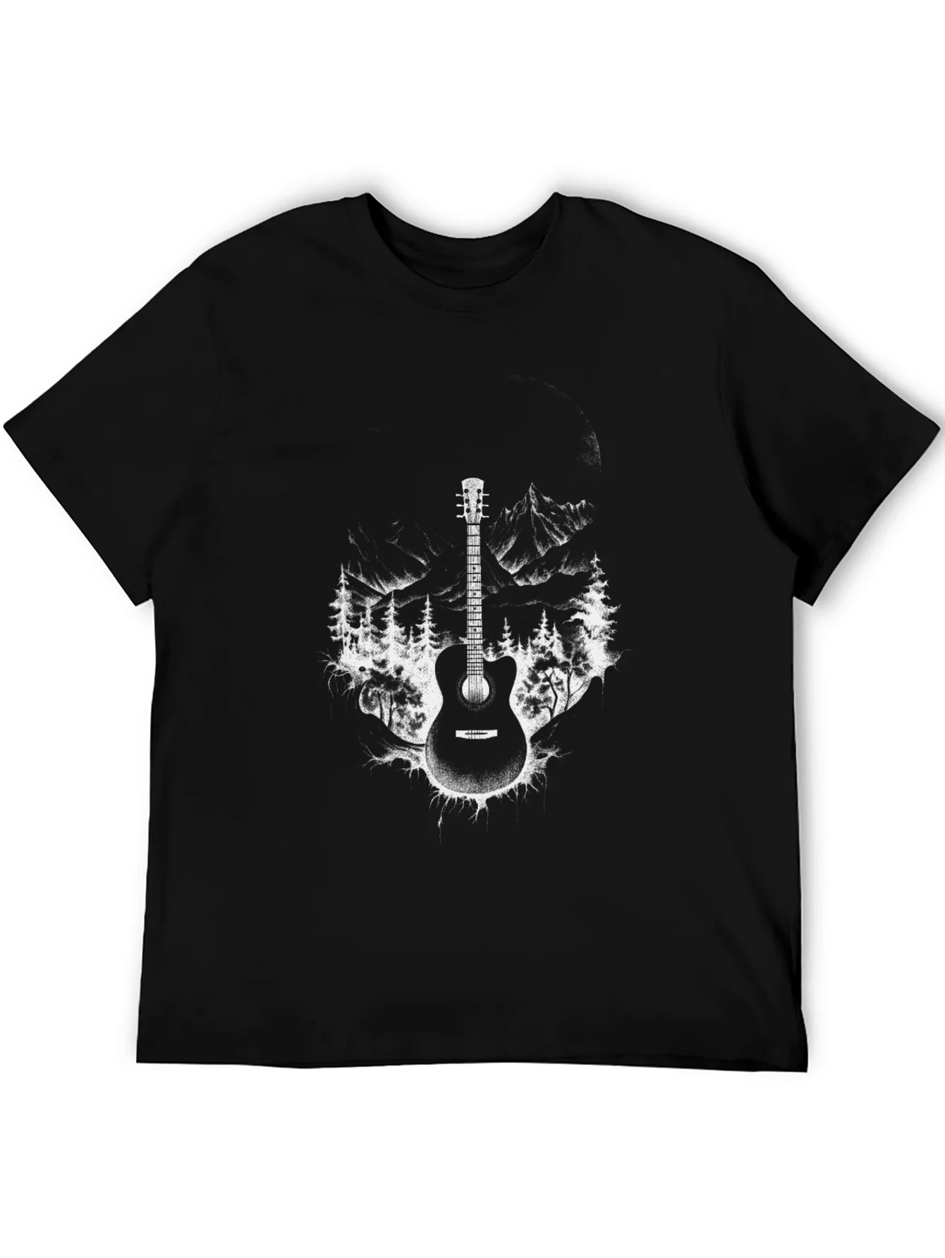 Guitar Mountain T-Shirt - Black Graphic Tee