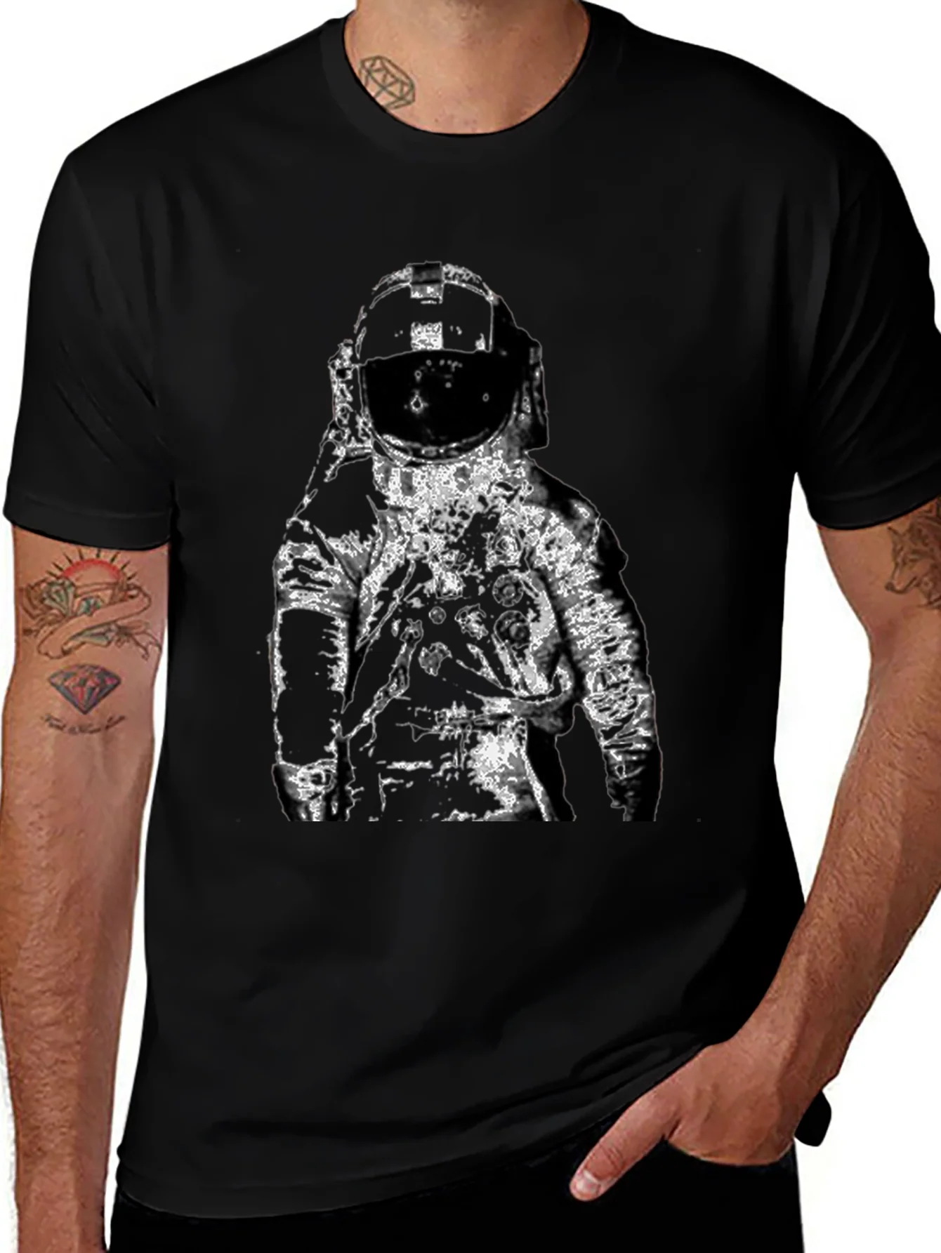 Astronaut Graphic Black T-Shirt