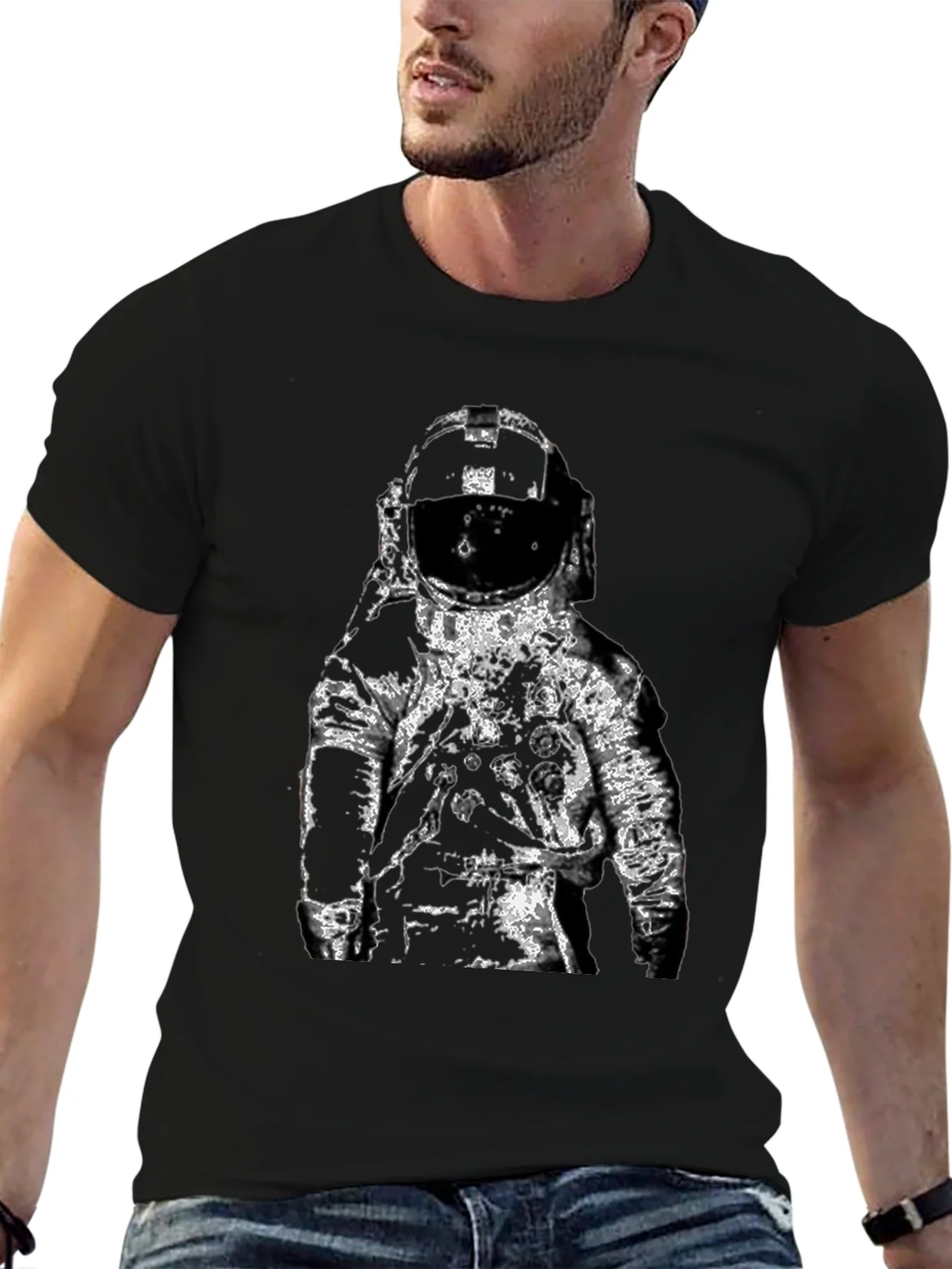 Astronaut Graphic Black T-Shirt