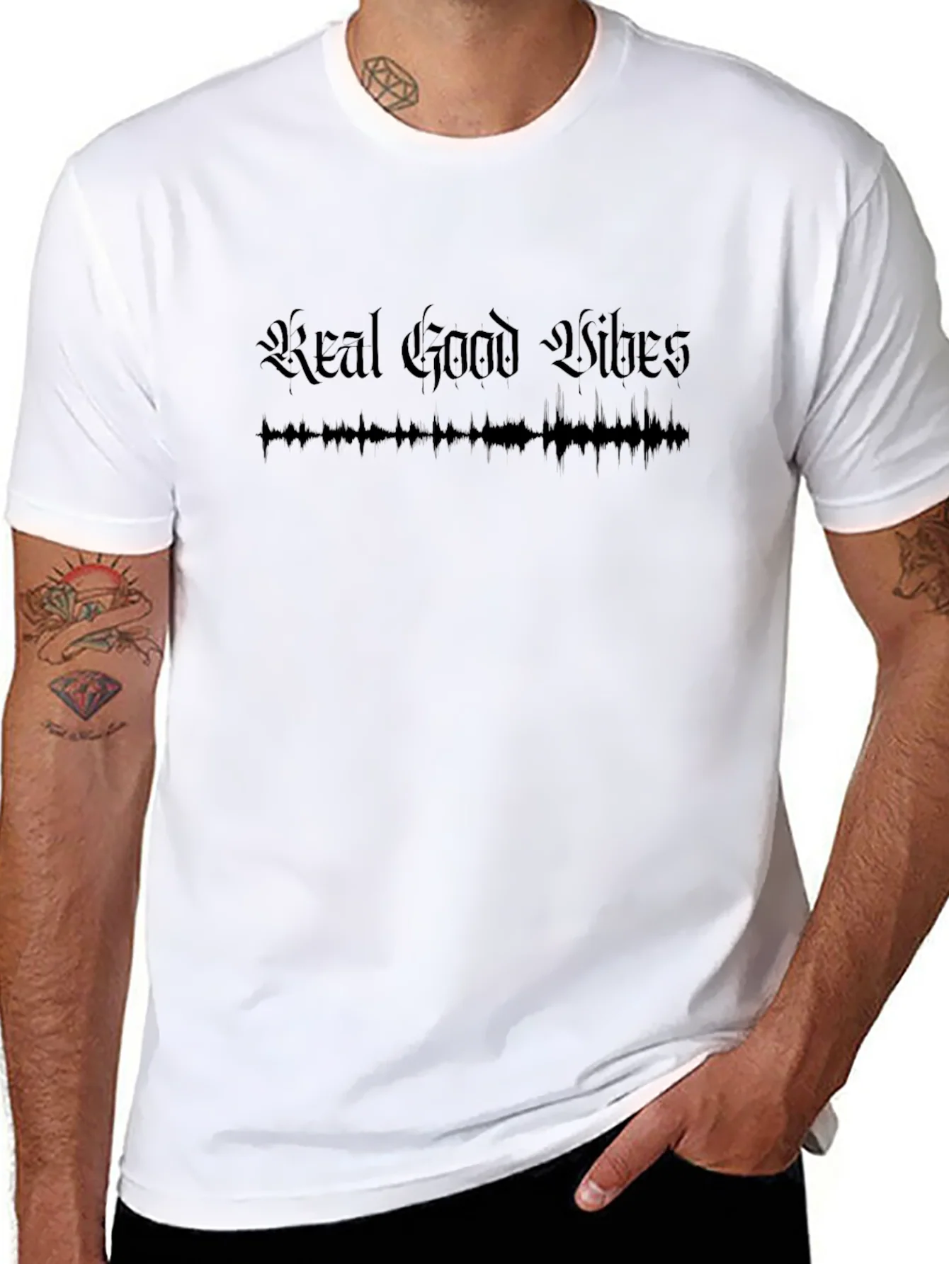 Real Good Vibes Black T-Shirt