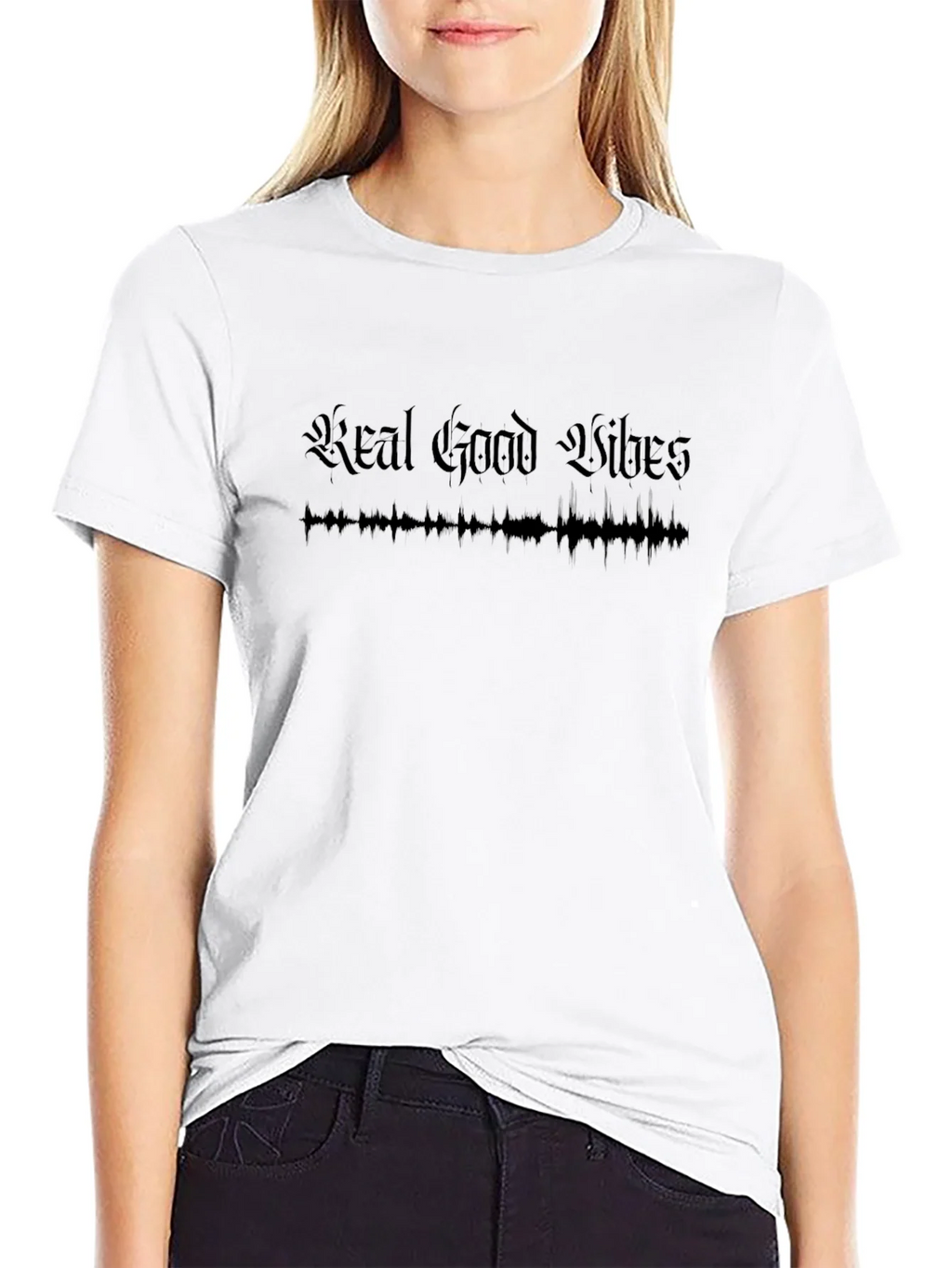 Real Good Vibes Black T-Shirt