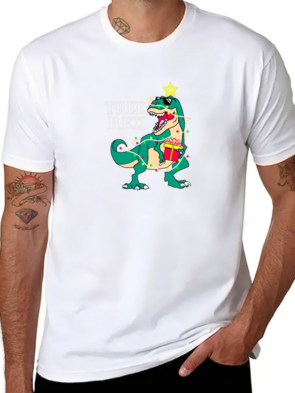 Tree Rex T-Shirt - Festive Dinosaur Tee