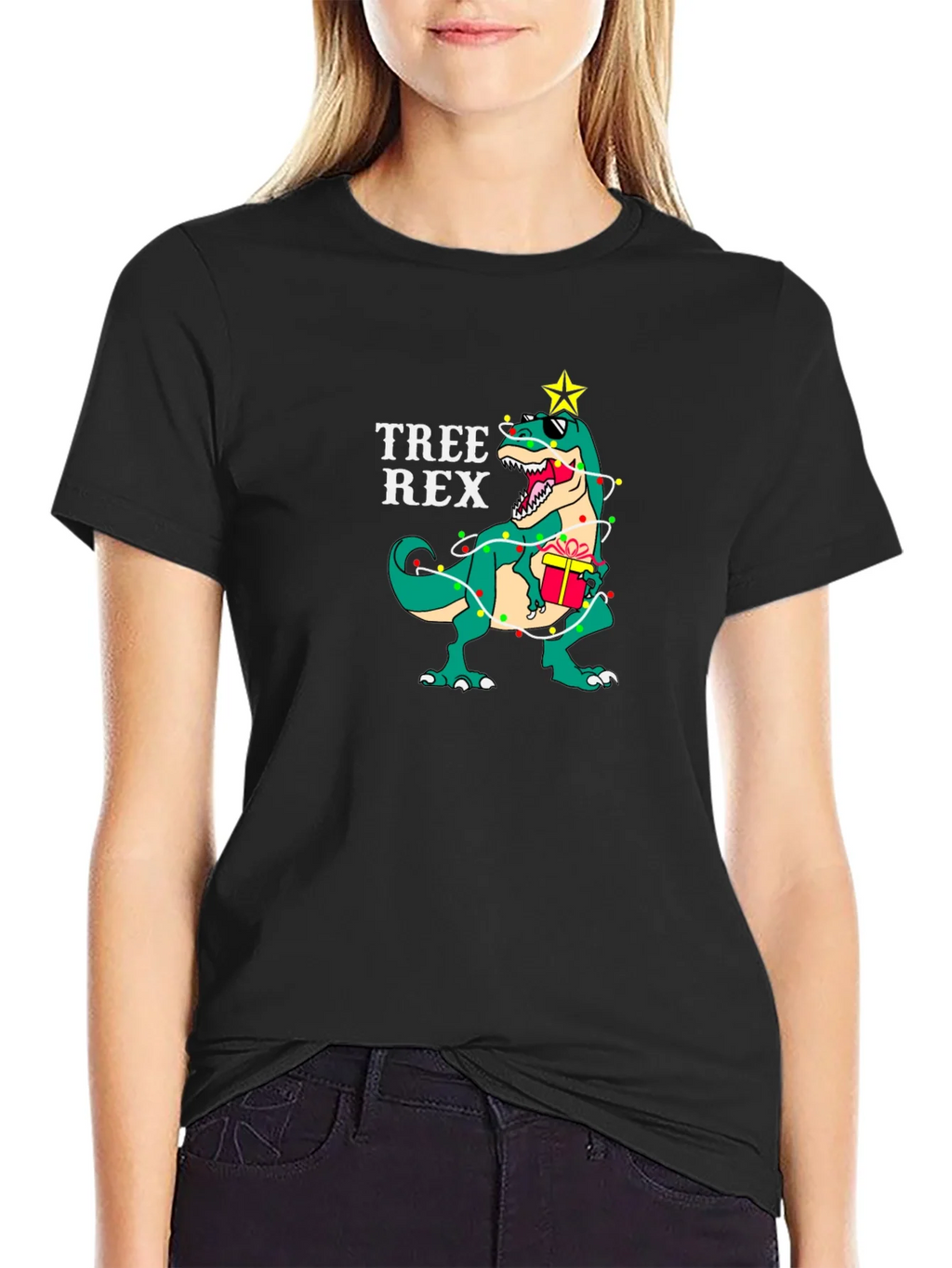 Tree Rex T-Shirt - Festive Dinosaur Tee