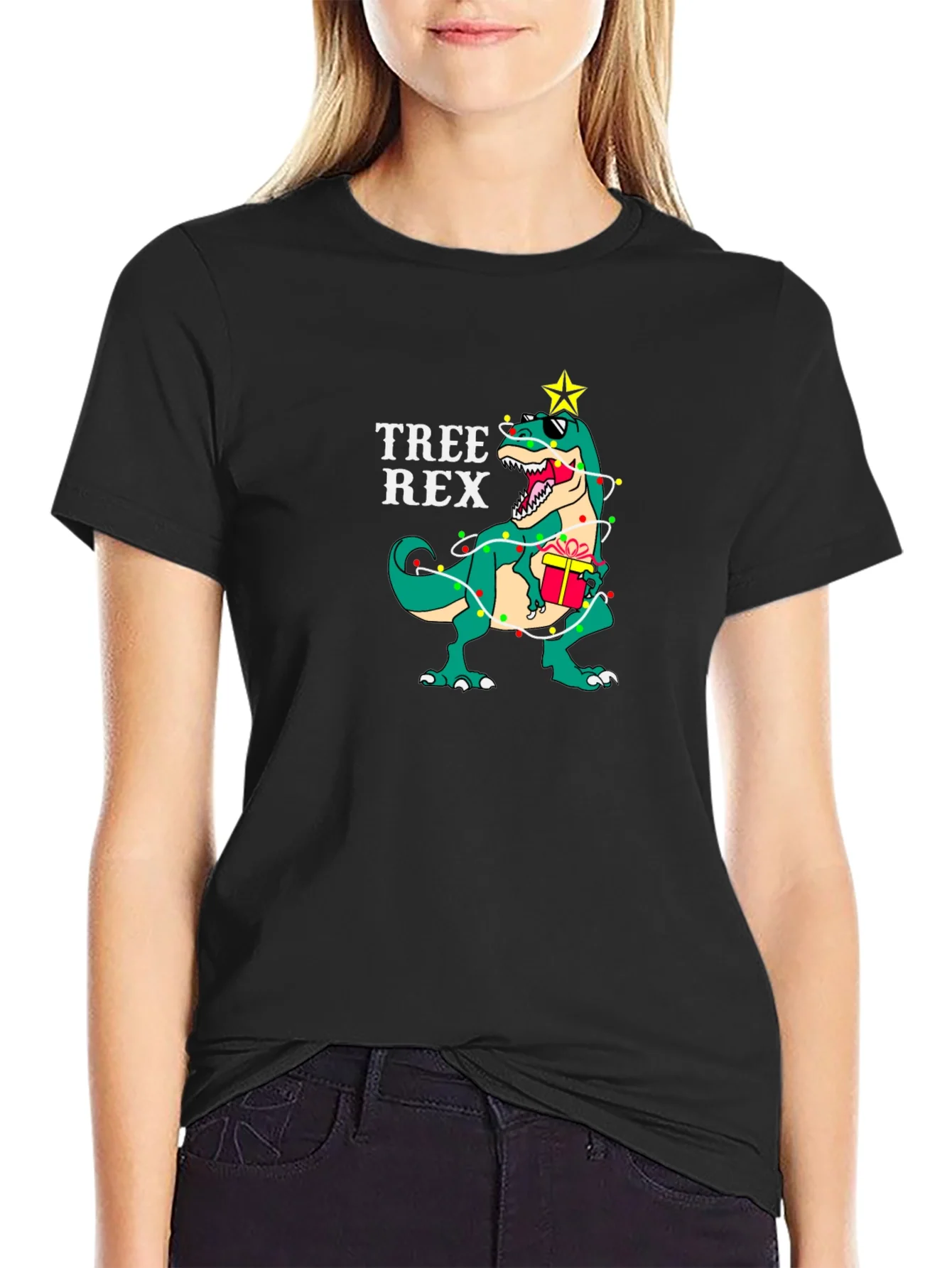 Tree Rex T-Shirt - Festive Dinosaur Tee