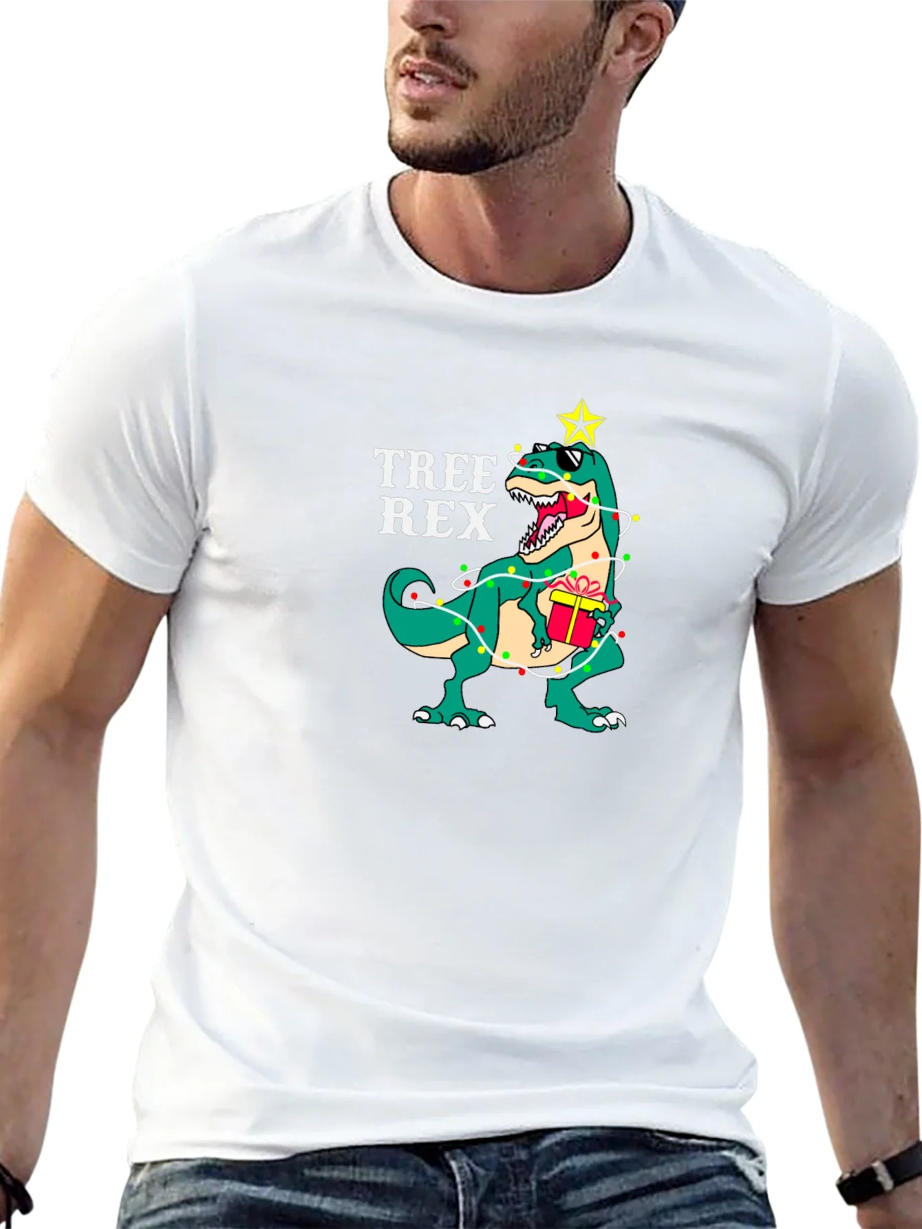 Tree Rex T-Shirt - Festive Dinosaur Tee