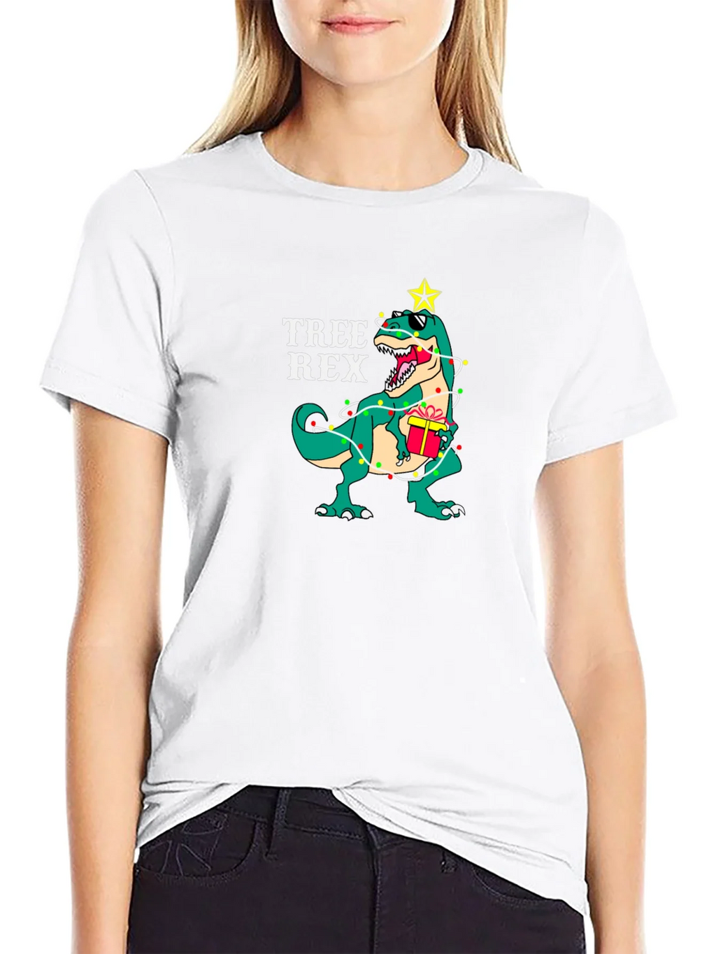 Tree Rex T-Shirt - Festive Dinosaur Tee