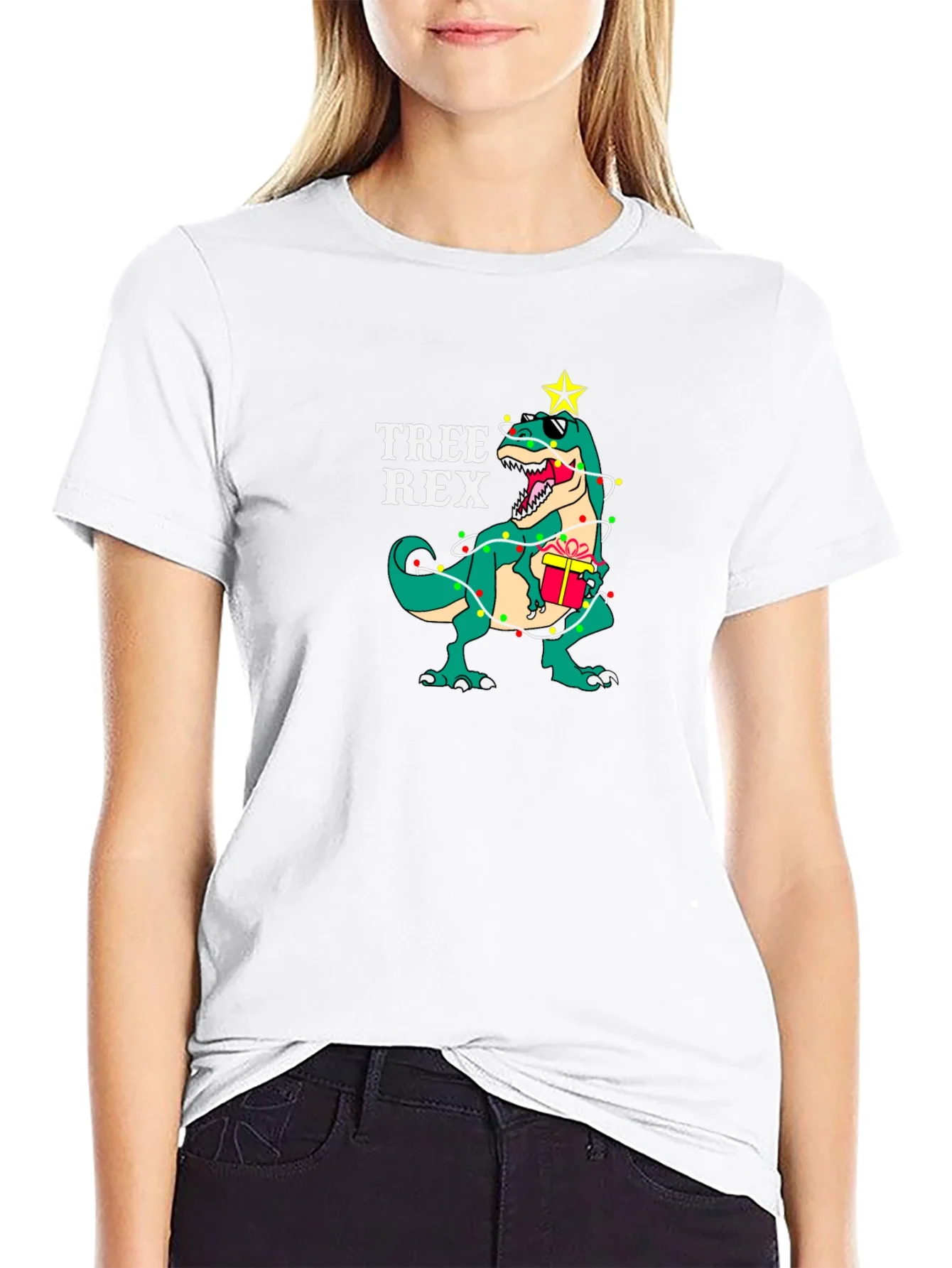 Tree Rex T-Shirt - Festive Dinosaur Tee
