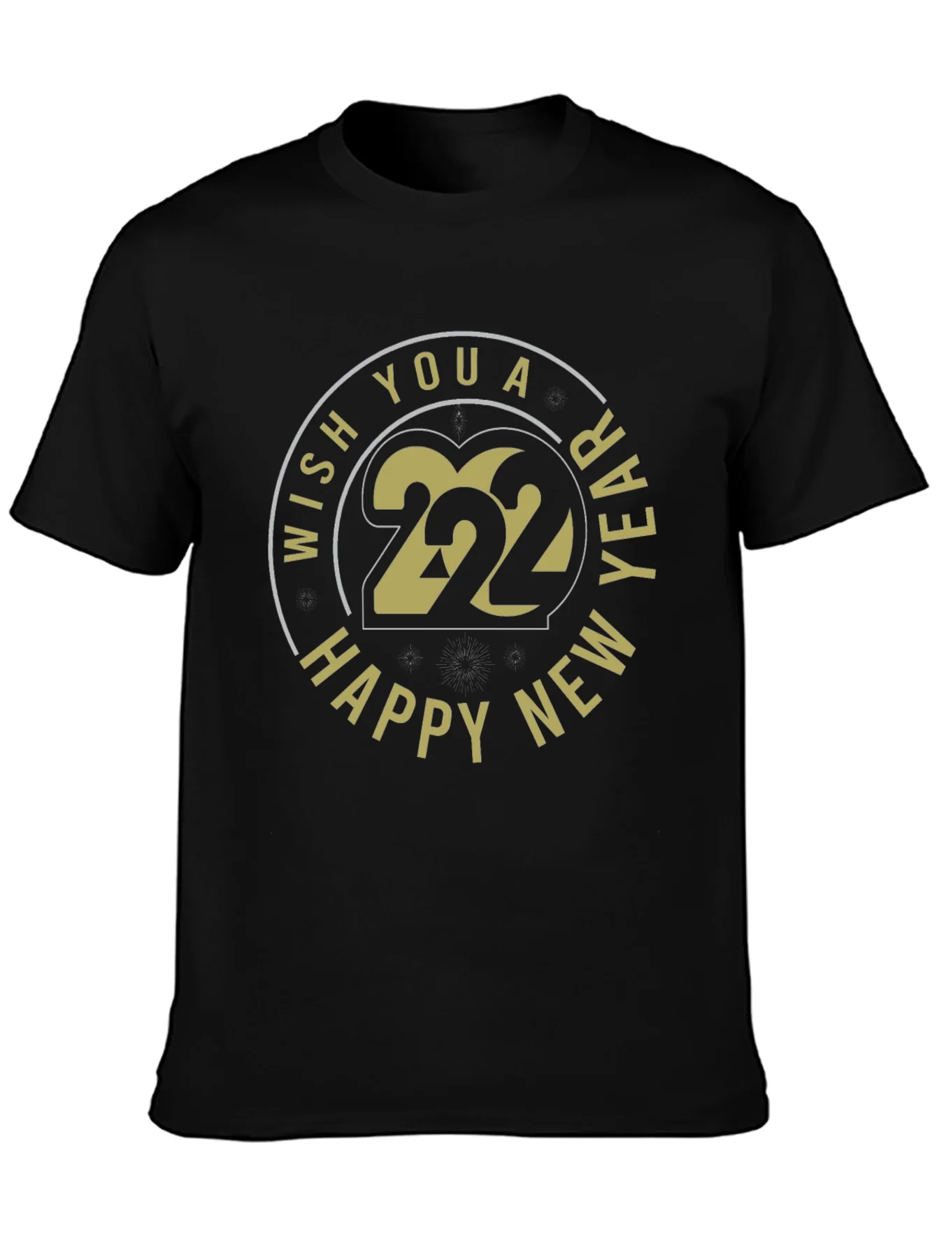 Happy New Year 2022 Black T-Shirt