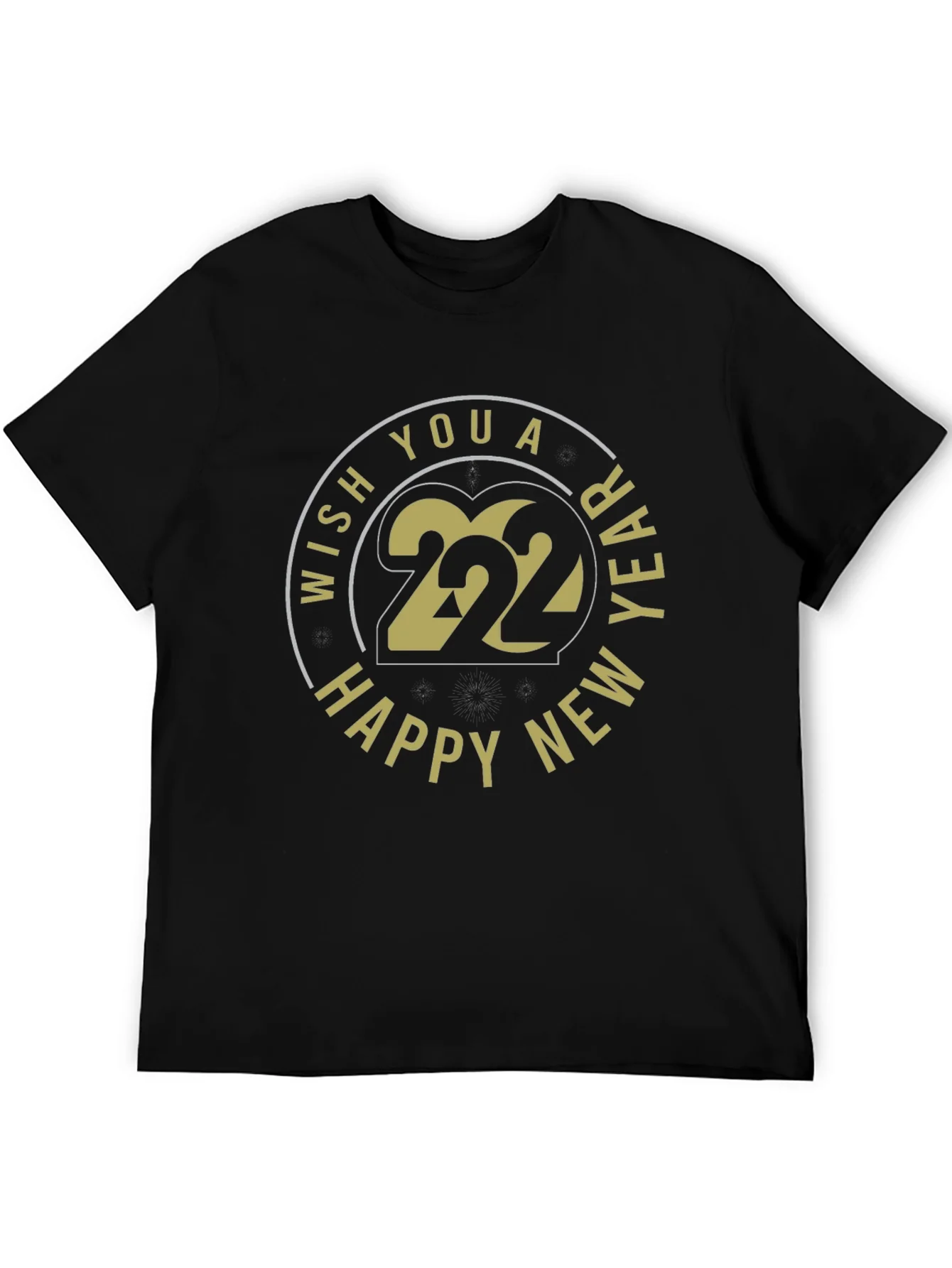 Happy New Year 2022 Black T-Shirt