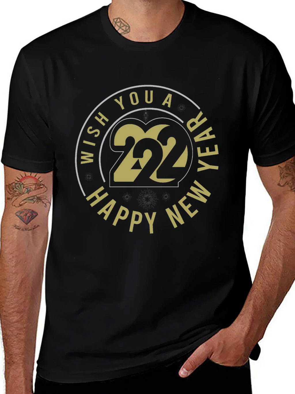 Happy New Year 2022 Black T-Shirt
