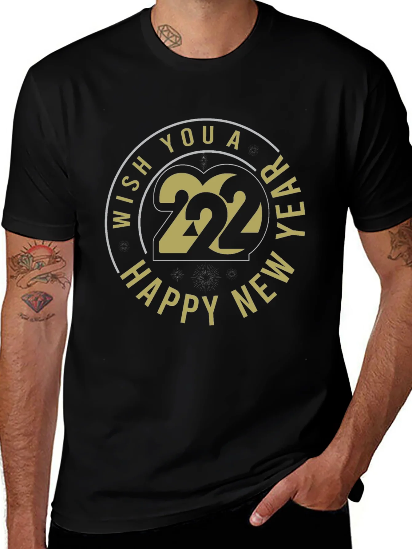 Happy New Year 2022 Black T-Shirt