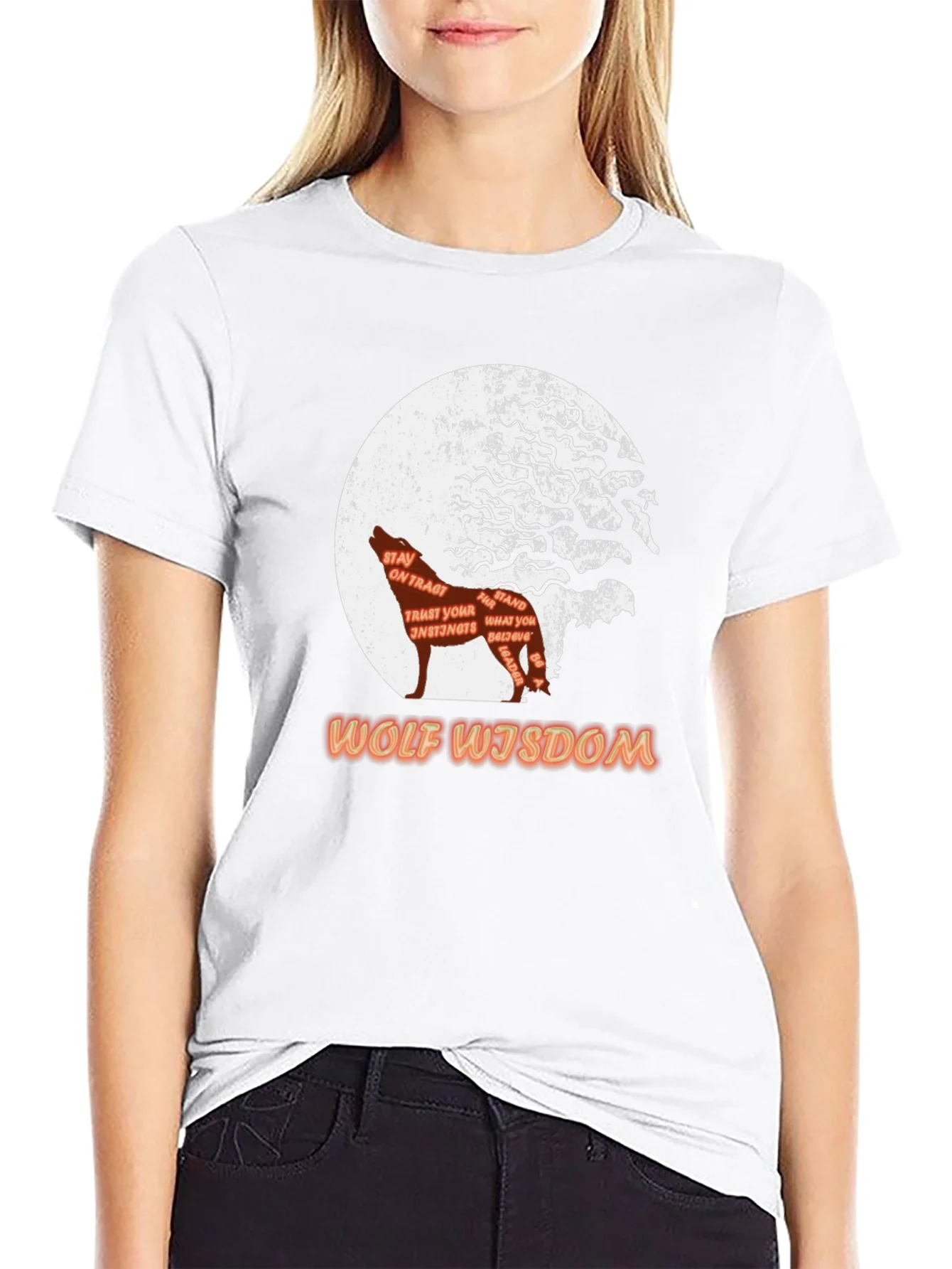 Wolf Wisdom Graphic T-Shirt - Mens Black Tee