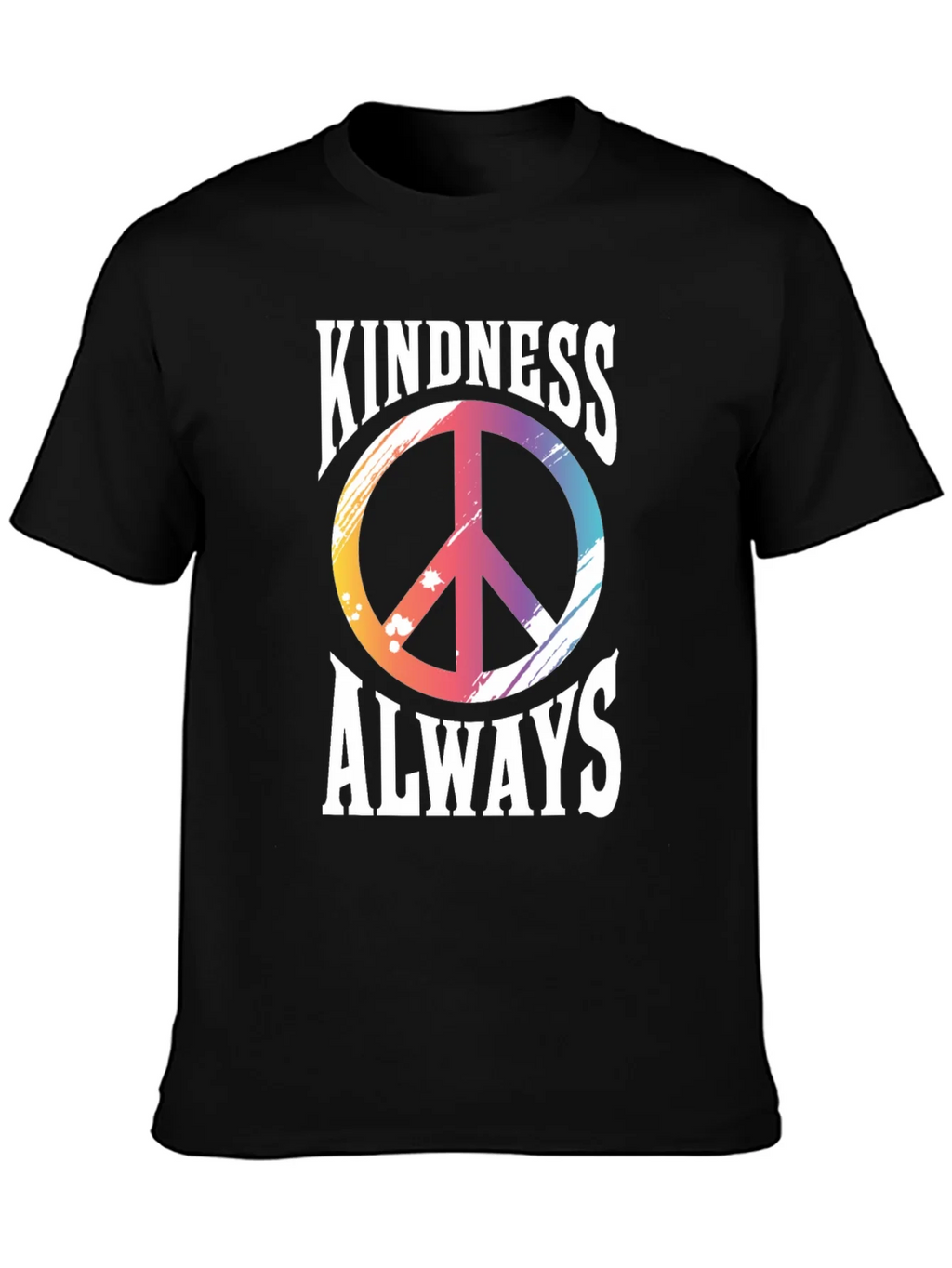 Kindness Always T-Shirt Peace Sign Graphic Tee