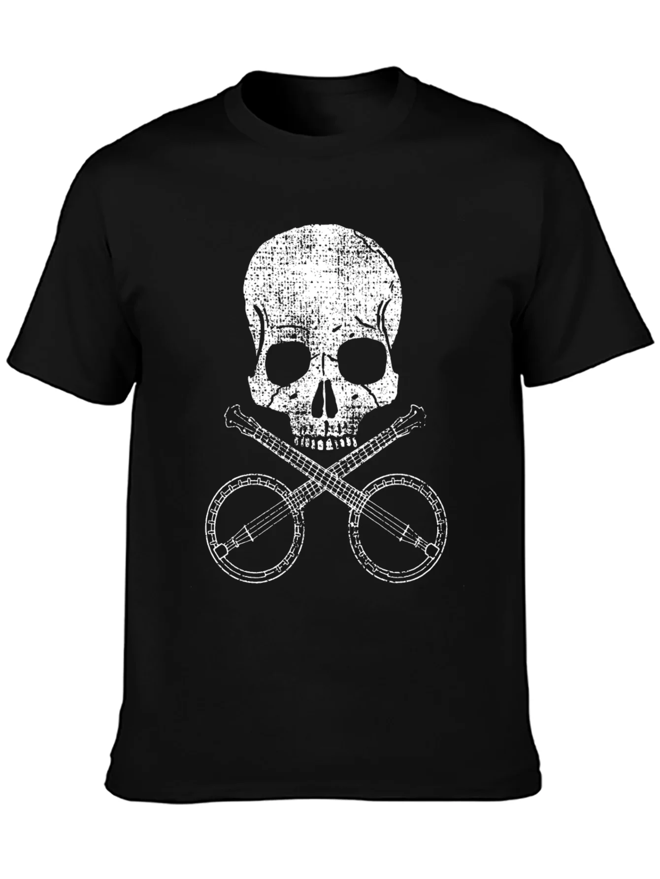 Skull & Banjo T-Shirt - Vintage Music Tee