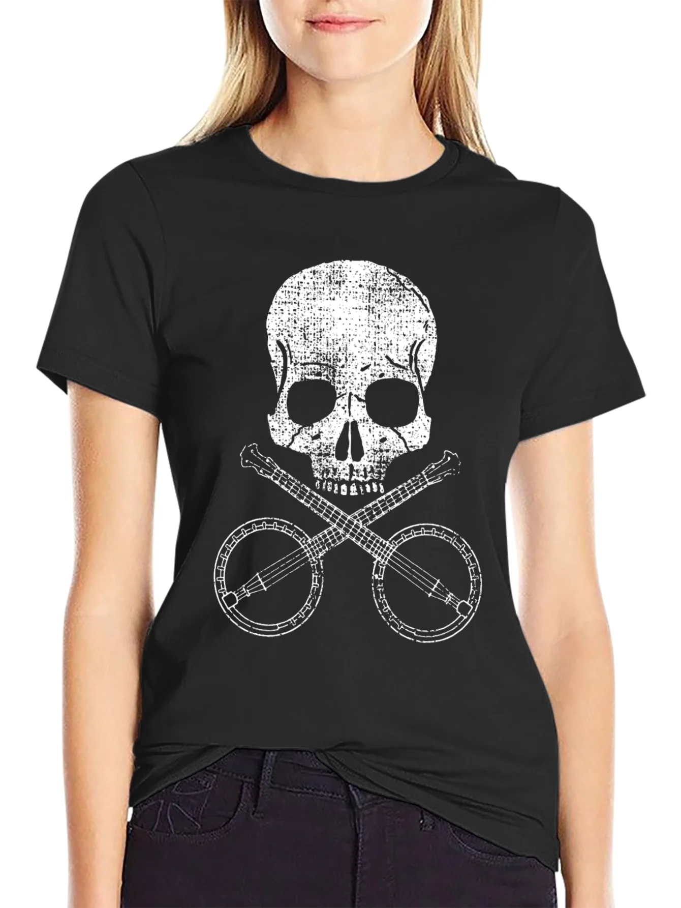 Skull & Banjo T-Shirt - Vintage Music Tee