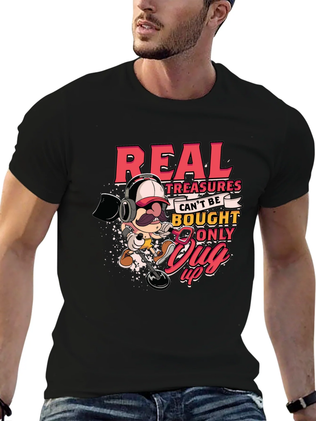 Real Treasures Funny Metal Detecting T-Shirt