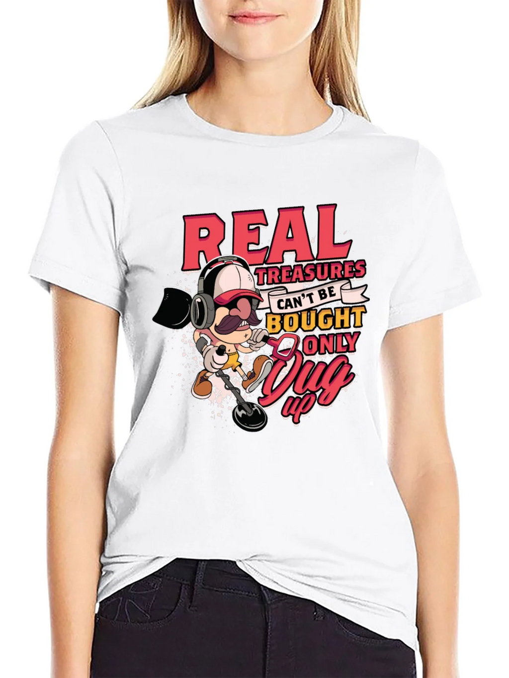 Real Treasures Funny Metal Detecting T-Shirt