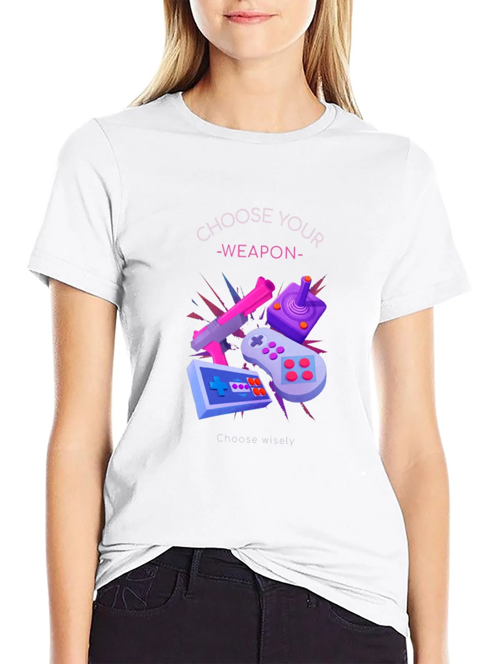 Choose Your Weapon Graphic Tee - Gamer T-Shirt
