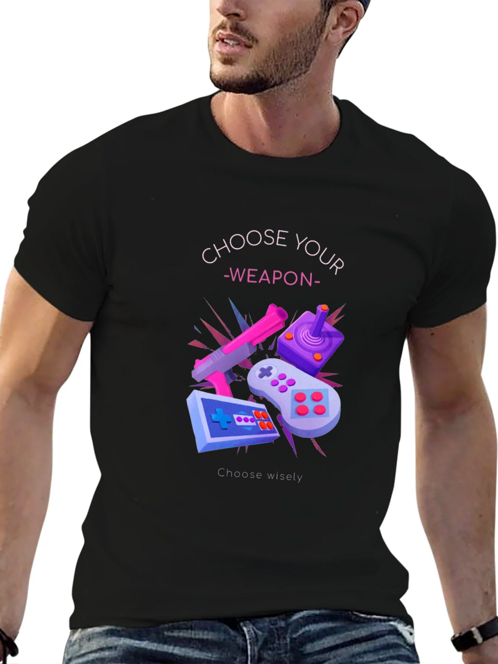 Choose Your Weapon Graphic Tee - Gamer T-Shirt