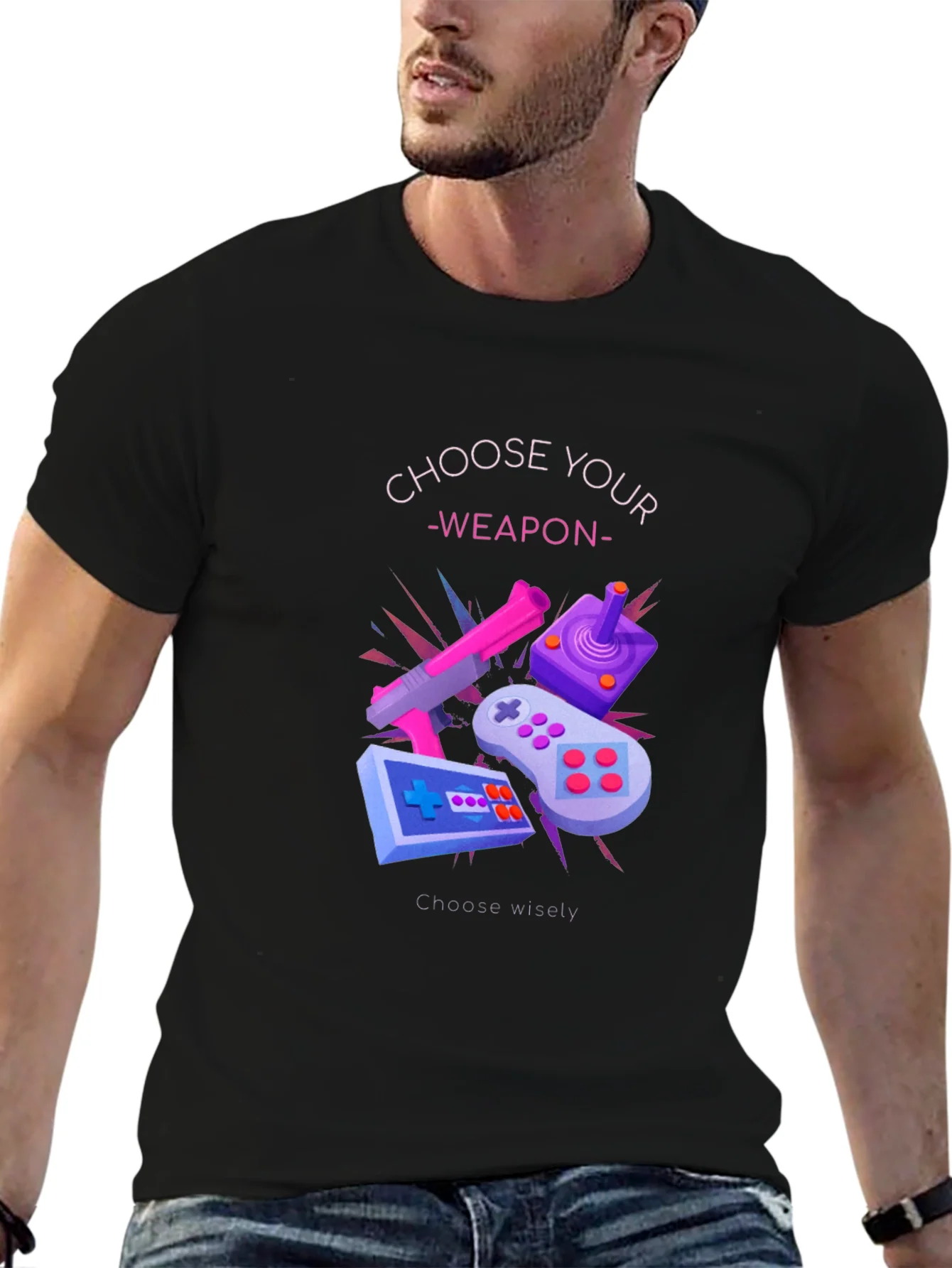 Choose Your Weapon Graphic Tee - Gamer T-Shirt