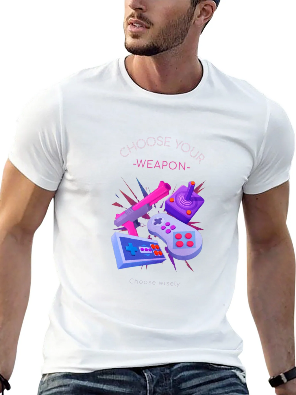 Choose Your Weapon Graphic Tee - Gamer T-Shirt