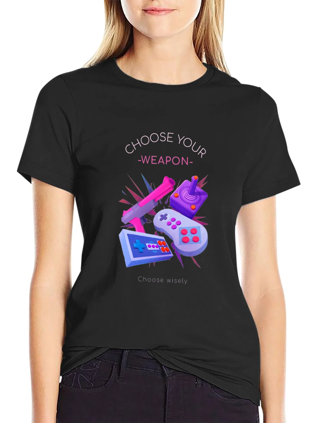 Choose Your Weapon Graphic Tee - Gamer T-Shirt