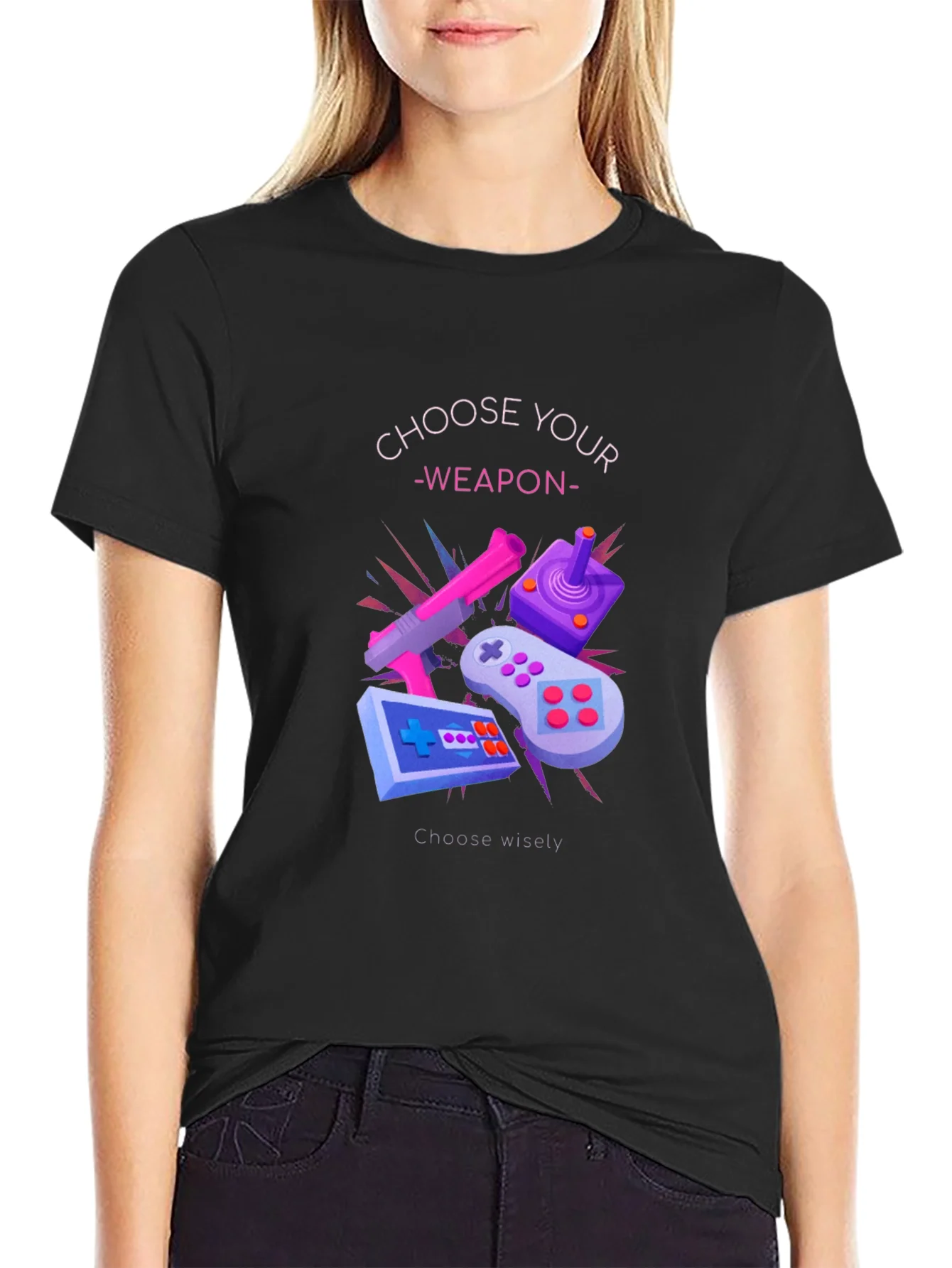 Choose Your Weapon Graphic Tee - Gamer T-Shirt