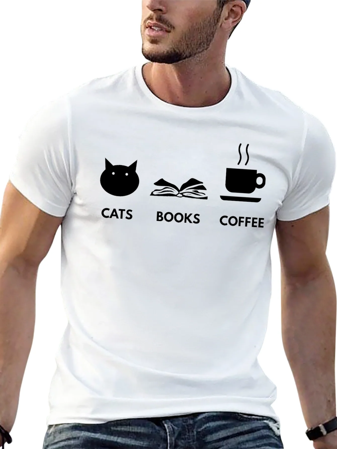 Cats Books Coffee T-Shirt