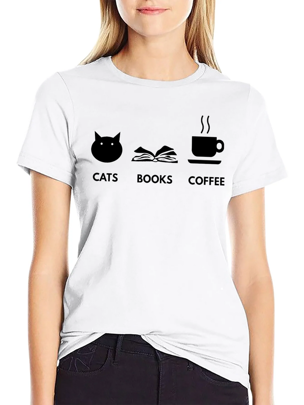 Cats Books Coffee T-Shirt