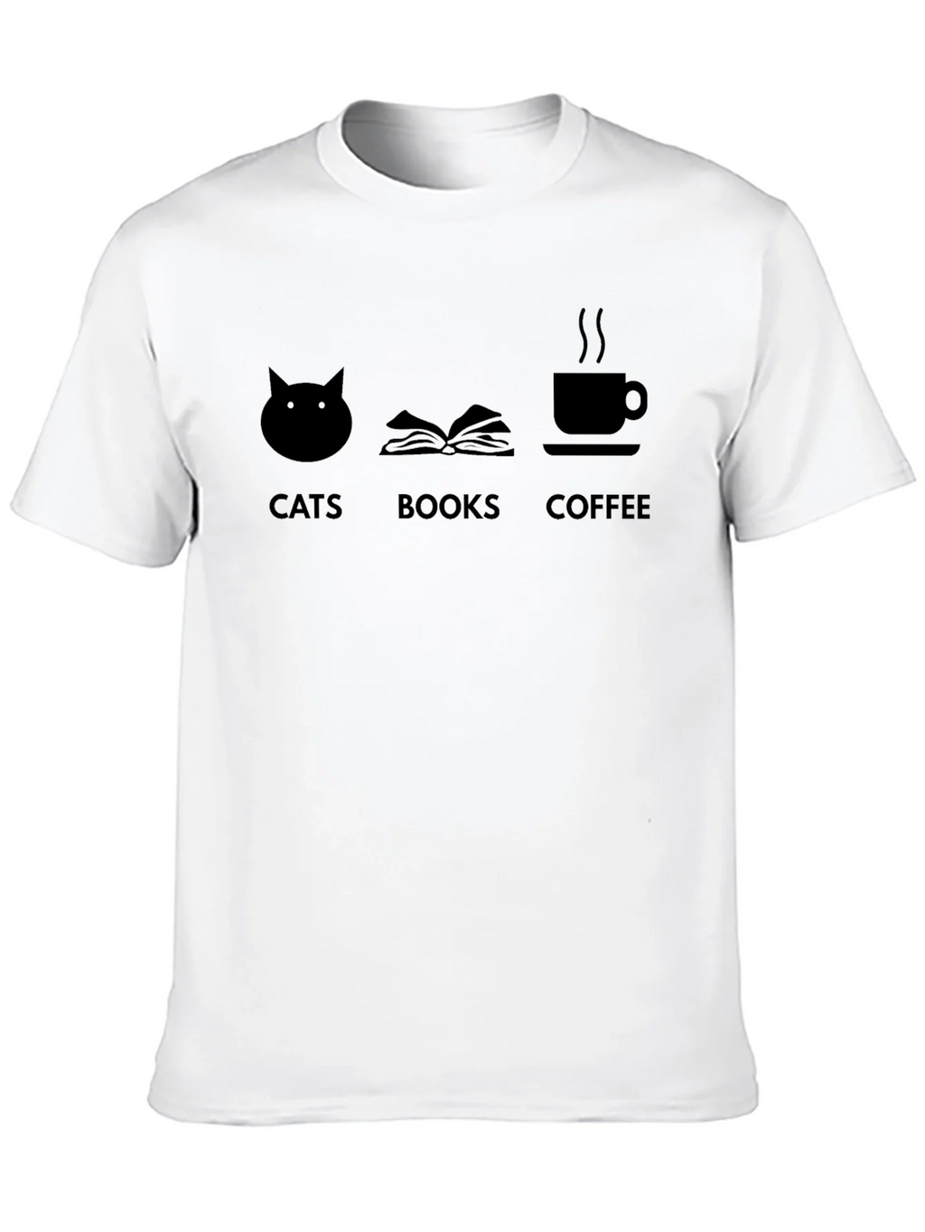 Cats Books Coffee T-Shirt