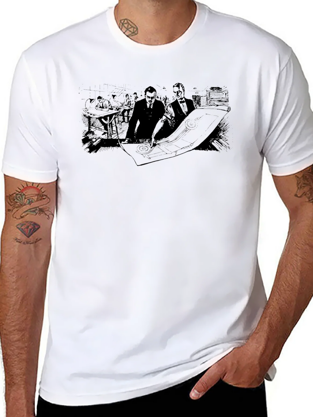 Blueprint Graphic Tee - Mens Black Short Sleeve