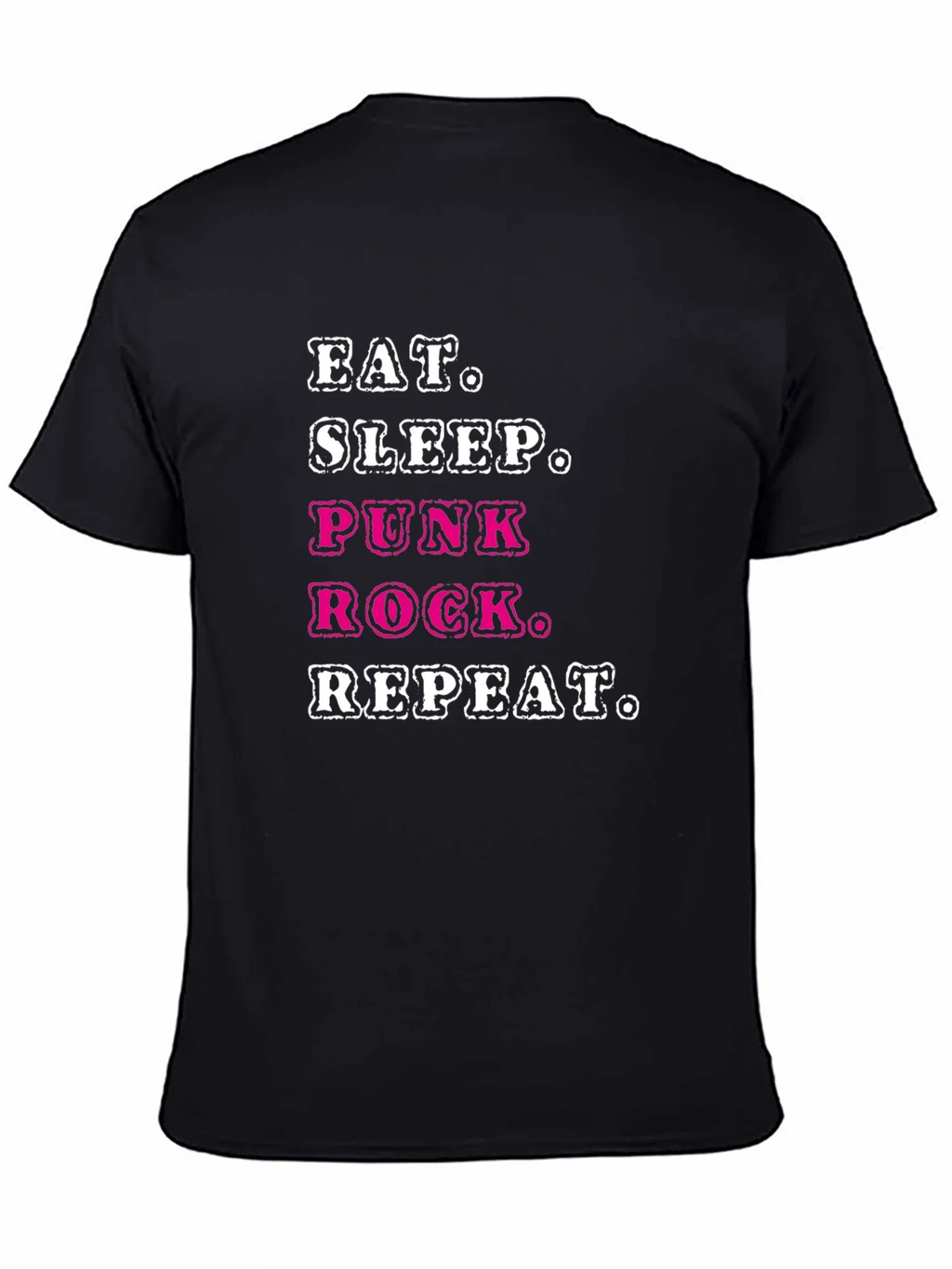 Eat Sleep Punk Rock Repeat Graphic Tee - Black