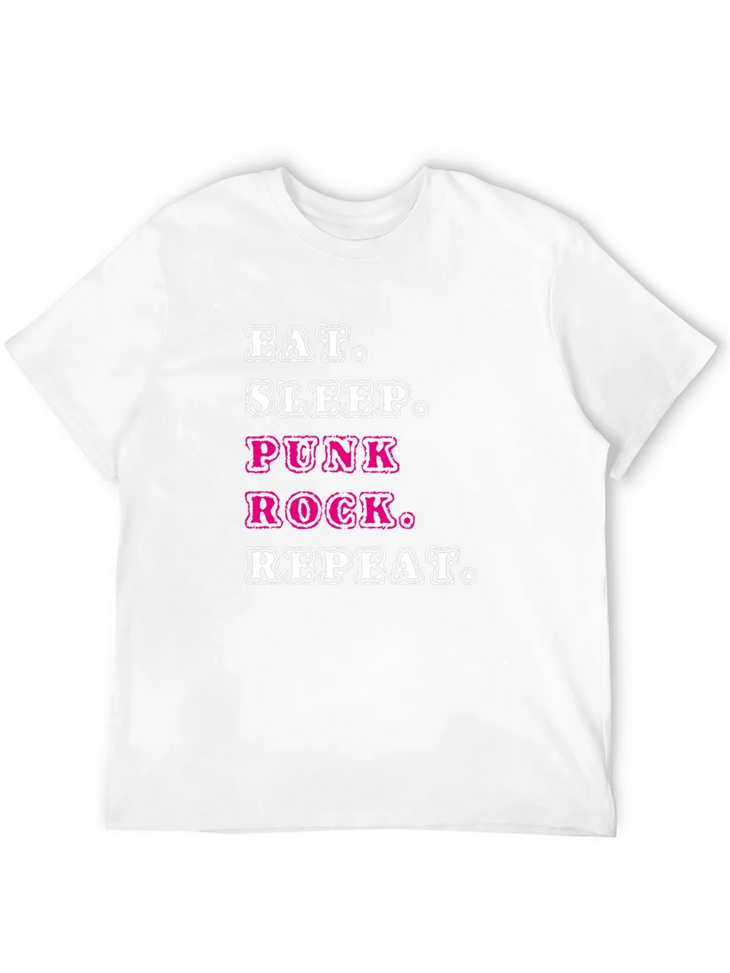 Eat Sleep Punk Rock Repeat Graphic Tee - Black
