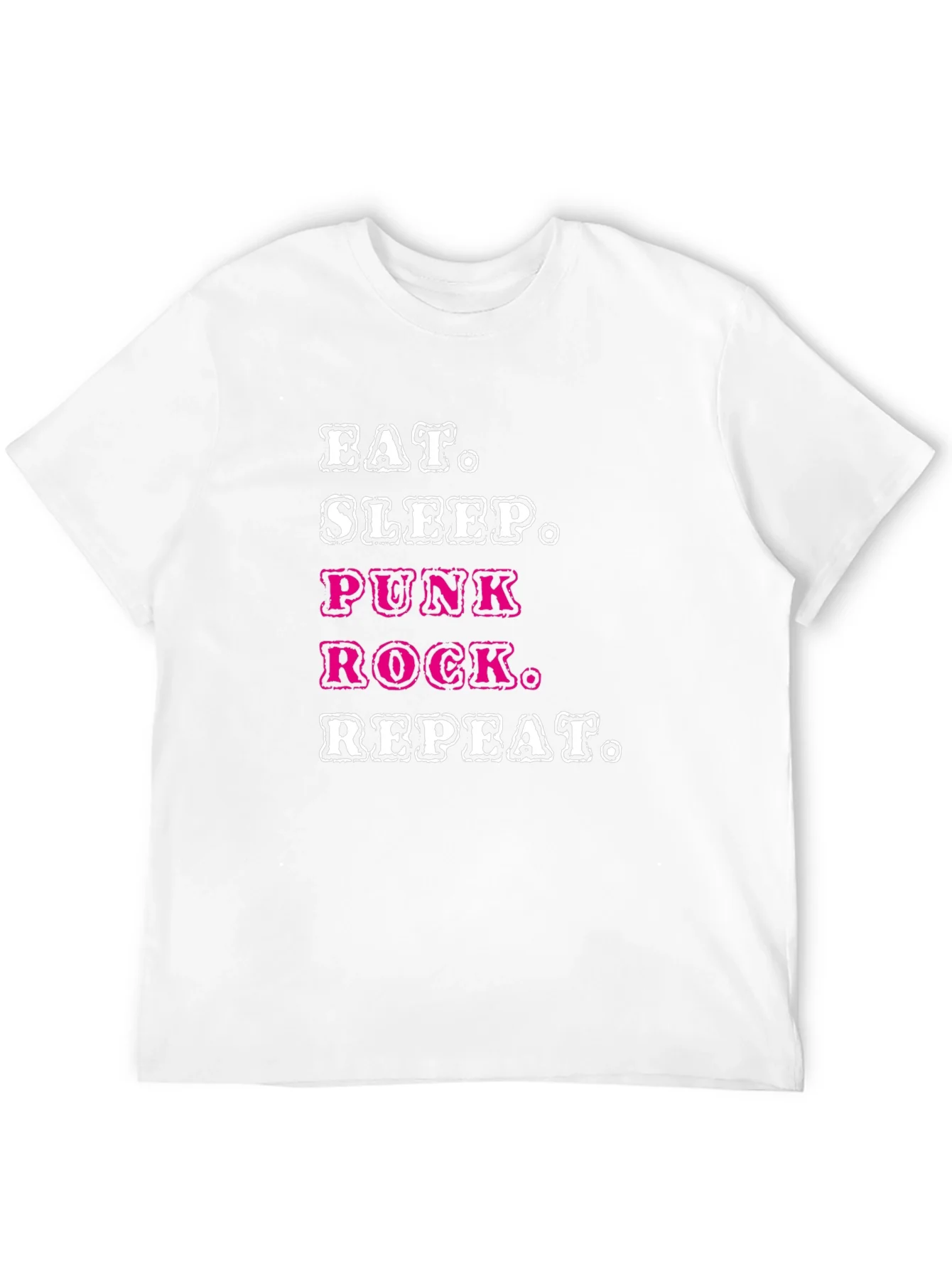 Eat Sleep Punk Rock Repeat Graphic Tee - Black
