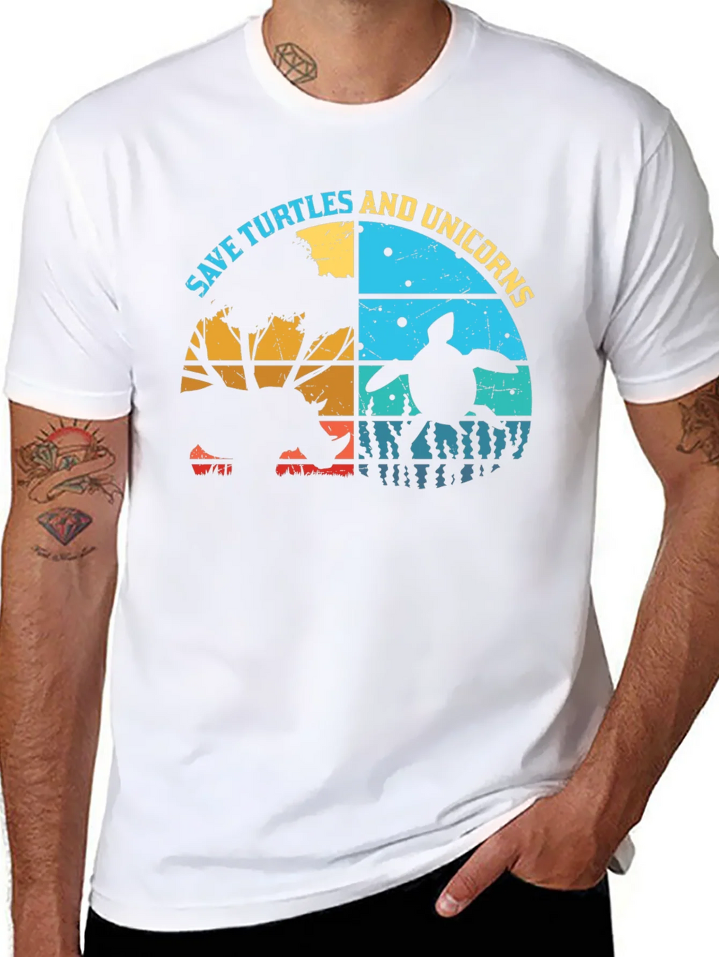 Save Turtles & Unicorns Graphic T-Shirt