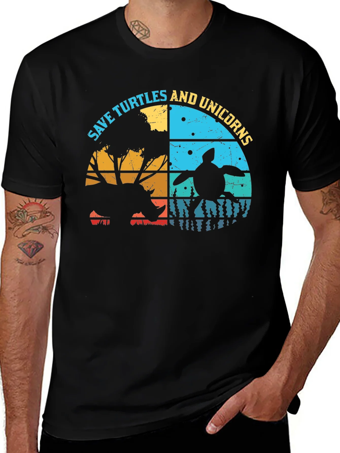 Save Turtles & Unicorns Graphic T-Shirt
